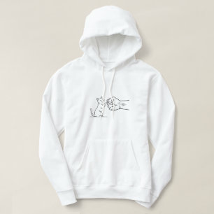  "Bro Cat" Minimalist Fist Bump Hoodie