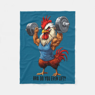 Bro Do You Even Lift Funny Wer Lift Gym Pun  Fleece Blanket