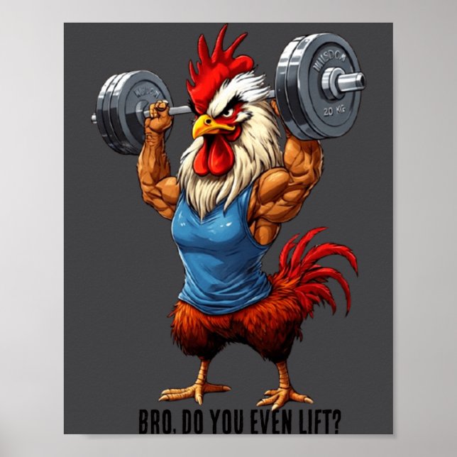Bro Do You Even Lift Funny Wer Lift Gym Pun  Poster (Front)
