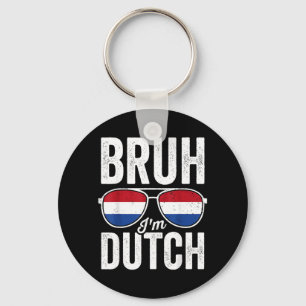 Bro Dutch Netherlands Flag Funny Holland Boys Kids Key Ring