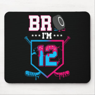 Bro I'm 12 Year Old Hockey Ice Cream Drip 12th Bir Mouse Pad