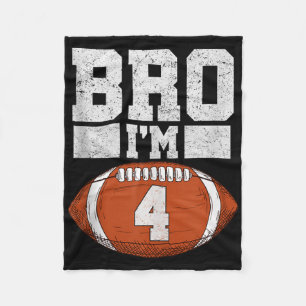 Bro Im 4 Year Old Boy American Football Fan 4th Bi Fleece Blanket