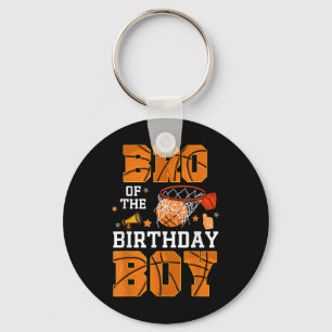 Bro Of The Birthday Boy Basketball B-day Decoratio Key Ring
