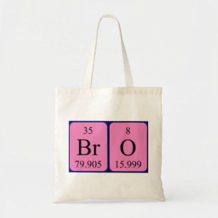 Bro periodic table name tote bag