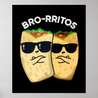 Bro-rritos Funny Burrito Pun Dark BG