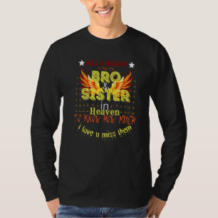Bro & Sister My Angels Quote Memory Of Parents In  T-Shirt