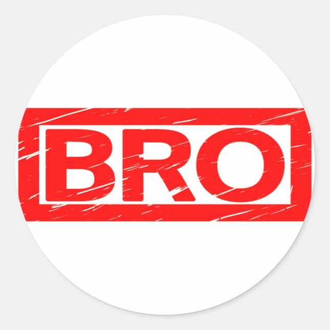 Bro Stamp Classic Round Sticker (Front)
