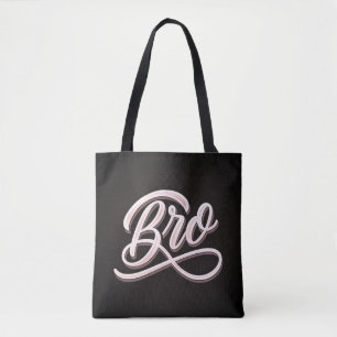 "BRO" Vintage Lettering Tote Bag