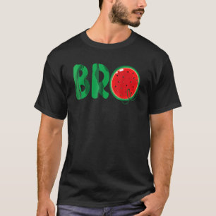 Bro Watermelon Matching Family Summer Fruit Broth T-Shirt