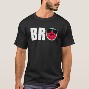 Bro Watermelon Tropical Summer Fruit Matching Fam T-Shirt