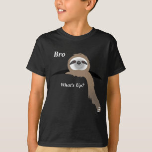 Bro, What's Up Sloth Hanging Outside Ripped T-Shirt
