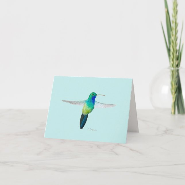 Broad-billed Hummingbird Greeting Card (Front)