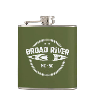 Broad River North Carolina South Carolina Kayaking Hip Flask