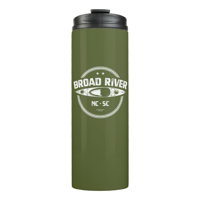 Broad River North Carolina South Carolina Kayaking Thermal Tumbler (Front)