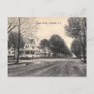 Broad St, Freehold, New Jersey 1910 Postcard