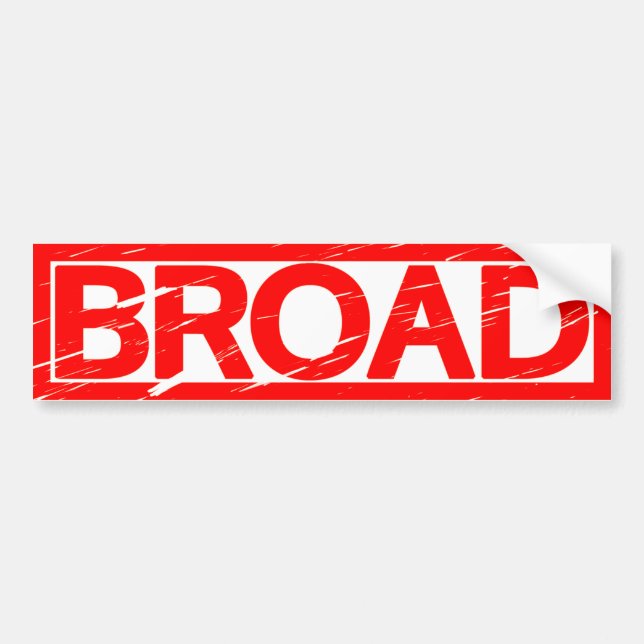 Broad Stamp Bumper Sticker (Front)