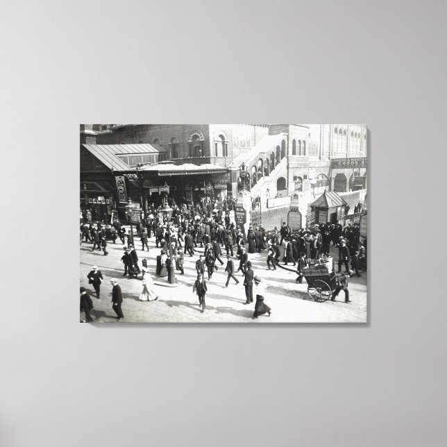 Broad Street Railway Station, London, c.1890 Canvas Print (Front)