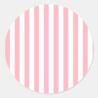 Broad Stripes - White and Light Pink