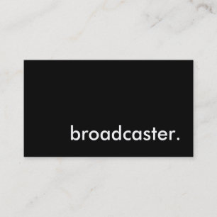 broadcaster. business card