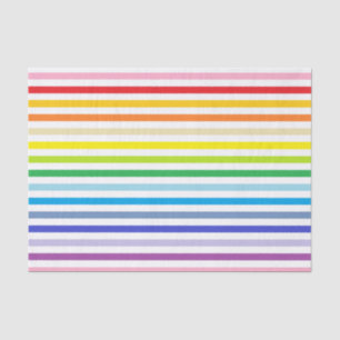 Broader Spectrum Rainbow and White Stripes Tissue Paper