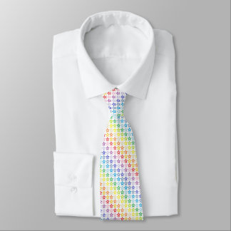 Broader Spectrum Rainbow Outlined Stars Tie