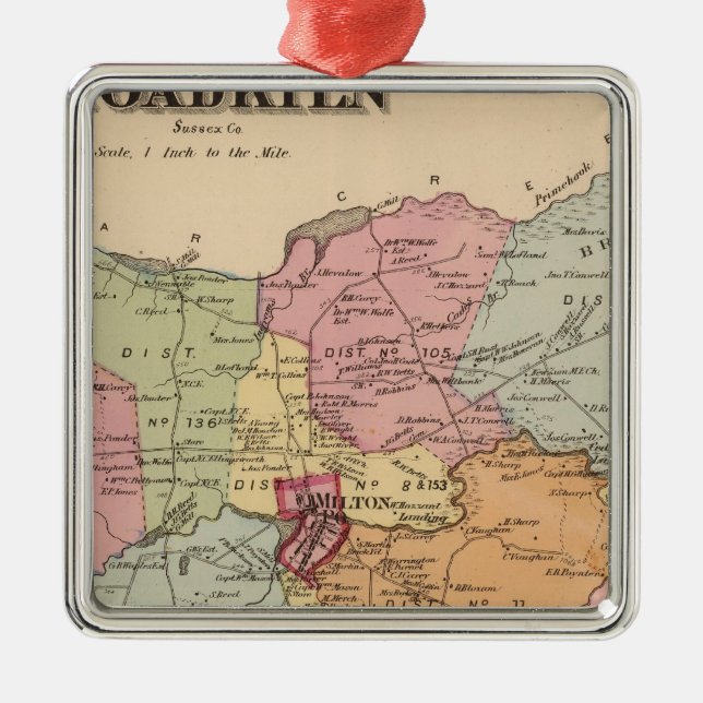 Broadkiln Metal Tree Decoration (Front)