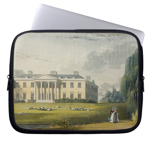 Broadlands, from Ackermann's 'Repository of Arts', Laptop Sleeve (Front)
