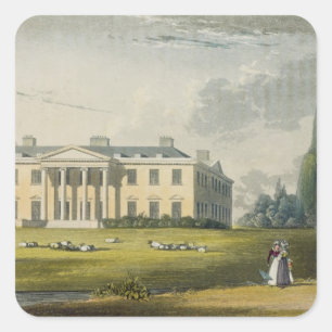 Broadlands, from Ackermann's 'Repository of Arts', Square Sticker