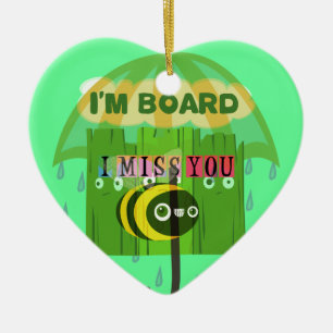 Broadly Speaking I miss You Ceramic Tree Decoration