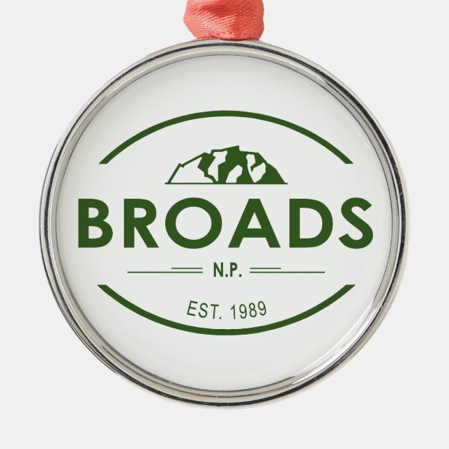 Broads National Park Metal Tree Decoration (Front)