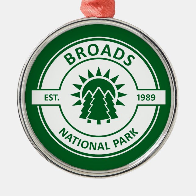 Broads National Park Sun Trees Metal Tree Decoration (Front)