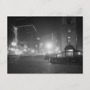 Broadway at Night, 1910 Postcard