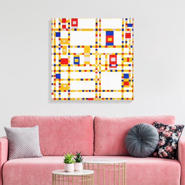 Broadway Boogie Woogie | Piet Mondrian | Canvas Print (Insitu(LivingRoom))