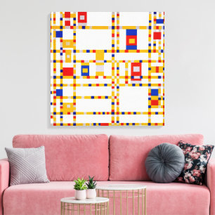 Broadway Boogie Woogie Piet Mondrian Canvas Print