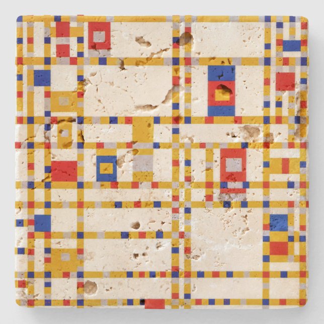 Broadway Boogie Woogie | Piet Mondrian | Stone Coaster (Front)