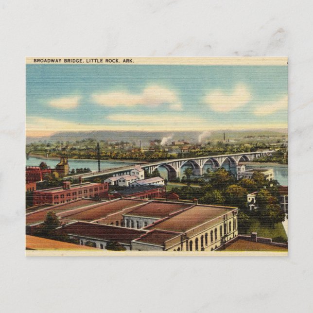 Broadway Bridge, Little Rock, Arkansas Postcard (Front)