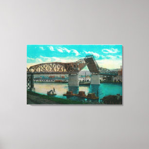 Broadway Bridge over Willamette River Canvas Print