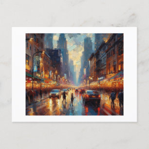 Broadway in the Rain,  Postcard
