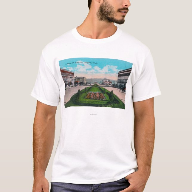 Broadway SceneLongview, WA T-Shirt (Front)