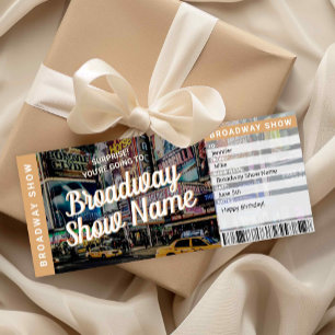 Broadway Show Ticket Musical Theatre Gift Card