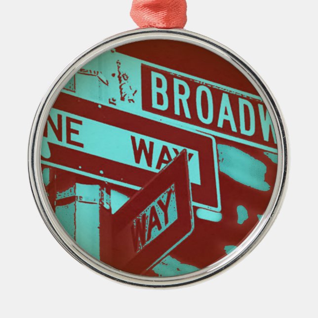 Broadway Sign Metal Tree Decoration (Front)