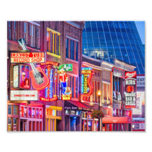 Broadway Street Downtown Nashville Tennessee Photo Print