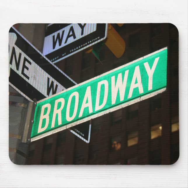 Broadway Street Sign Mouse Pad (Front)