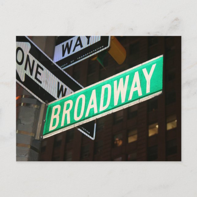 Broadway Street Sign Postcard (Front)
