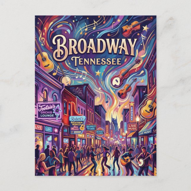Broadway Tennessee Postcard (Front)