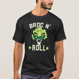 Broc N' Roll Broccoli Vegan Vegetable Healthy Vege T-Shirt