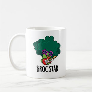 Broc Star Funny Brocolli Rock Star Pun Coffee Mug