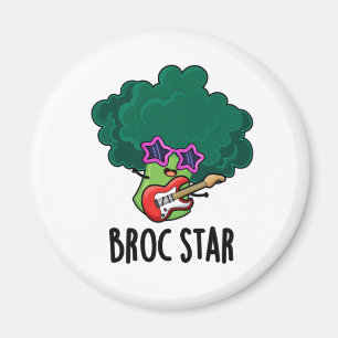 Broc Star Funny Brocolli Rock Star Pun Magnet