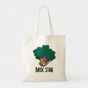 Broc Star Funny Brocolli Rock Star Pun Tote Bag
