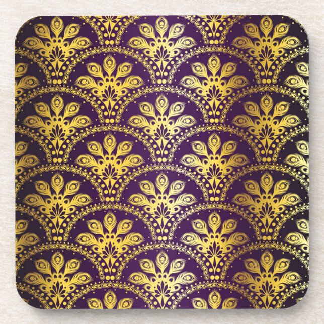 Brocade pattern coaster (Front)